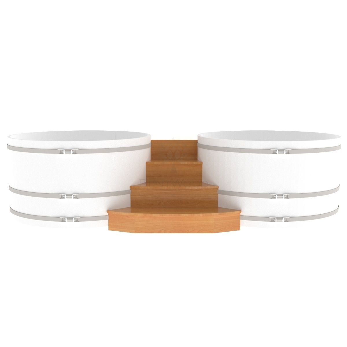Подиум на 2 купели BENTWOOD D 1,8