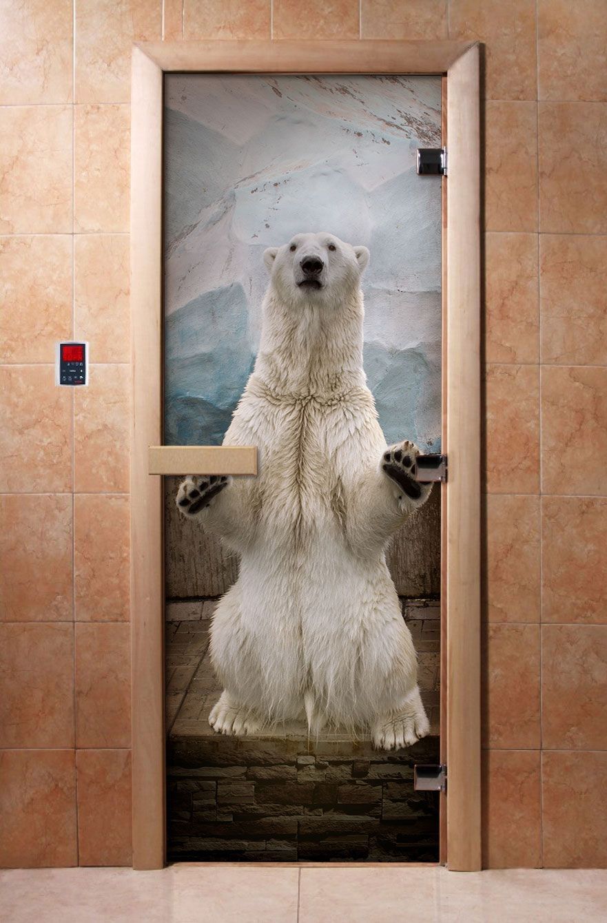 Дверь для бани и сауны Doorwood с фотопечатью A063