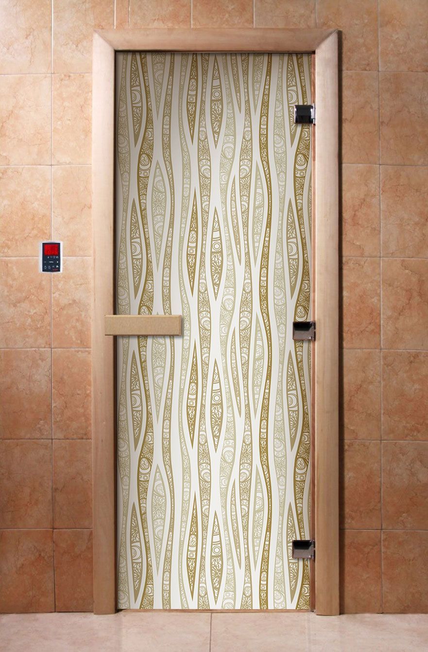 Дверь для бани и сауны Doorwood с фотопечатью A055