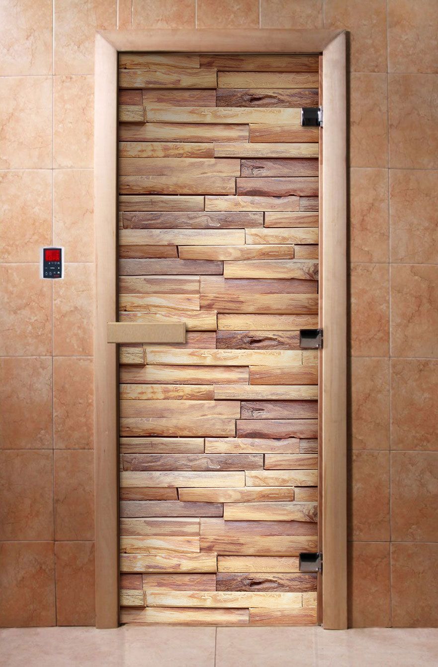 Дверь для бани и сауны Doorwood с фотопечатью A053