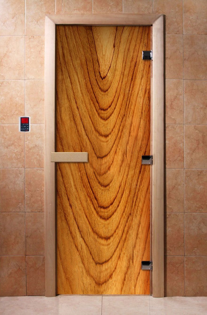 Дверь для бани и сауны Doorwood с фотопечатью A050