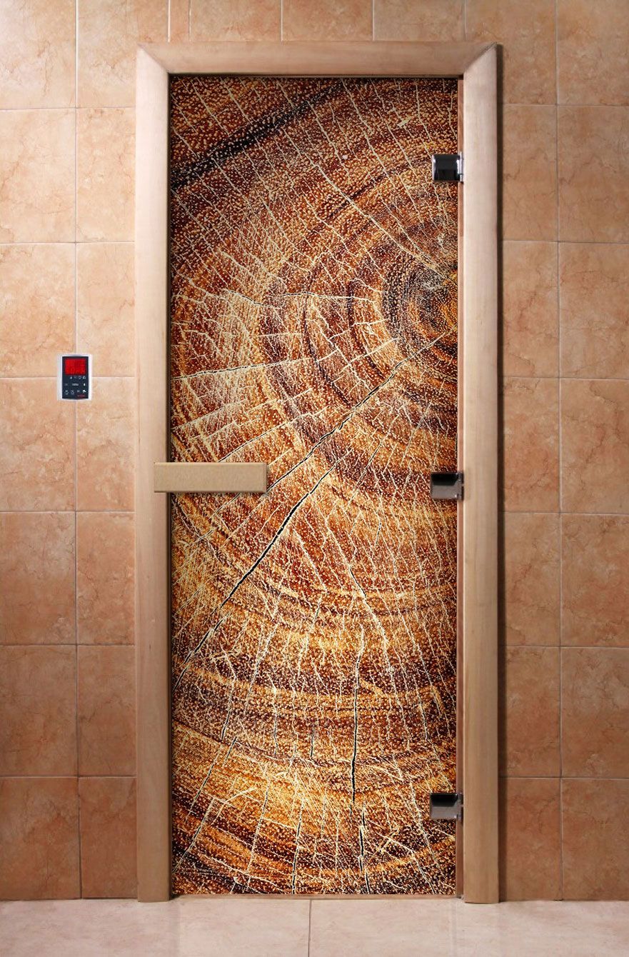 Дверь для бани и сауны Doorwood с фотопечатью A049