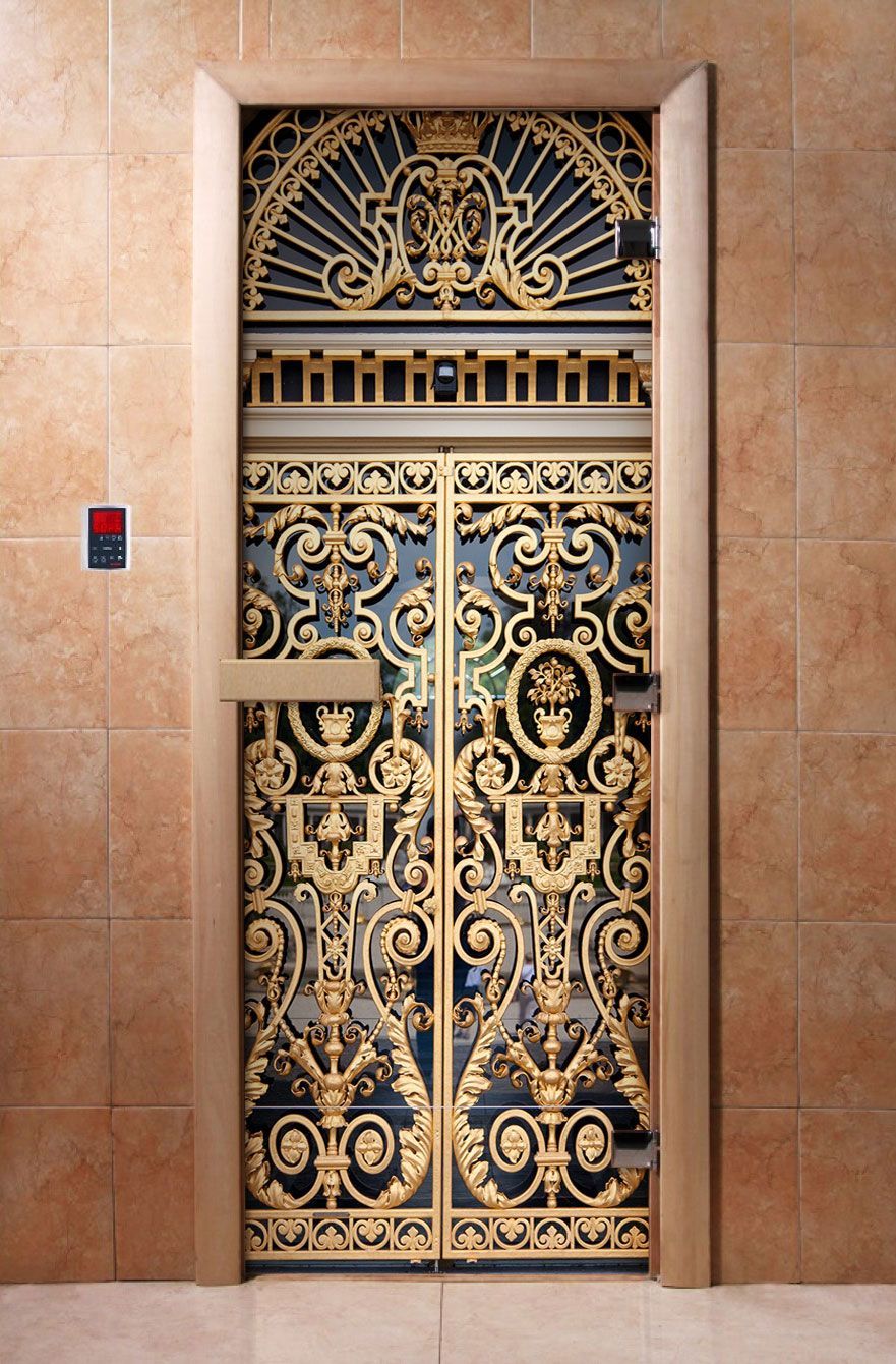 Дверь для бани и сауны Doorwood с фотопечатью A029