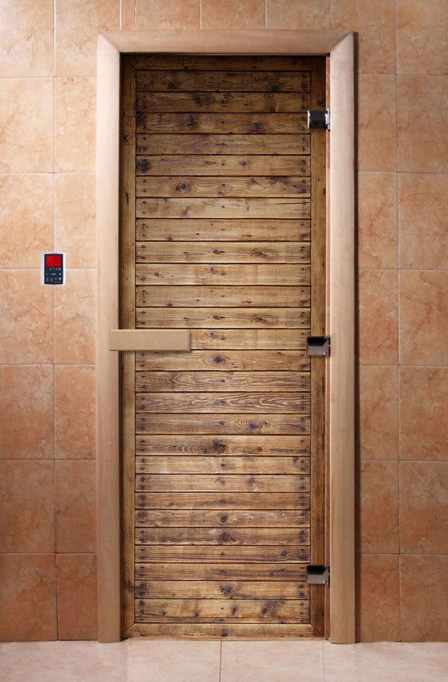 Дверь для бани и сауны Doorwood с фотопечатью A020