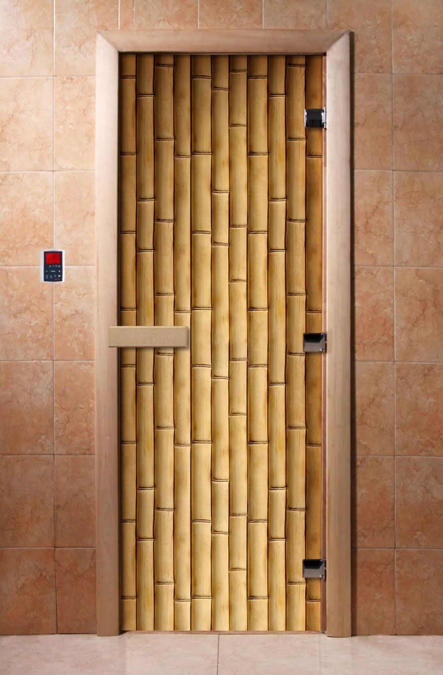 Дверь для бани и сауны Doorwood с фотопечатью A019