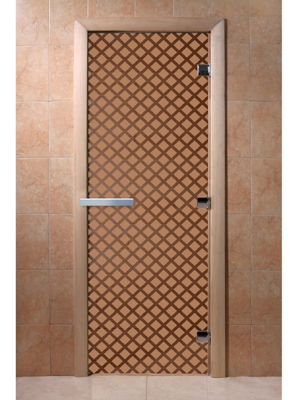 Дверь для бани и сауны Doorwood "Мираж бронза матовая"