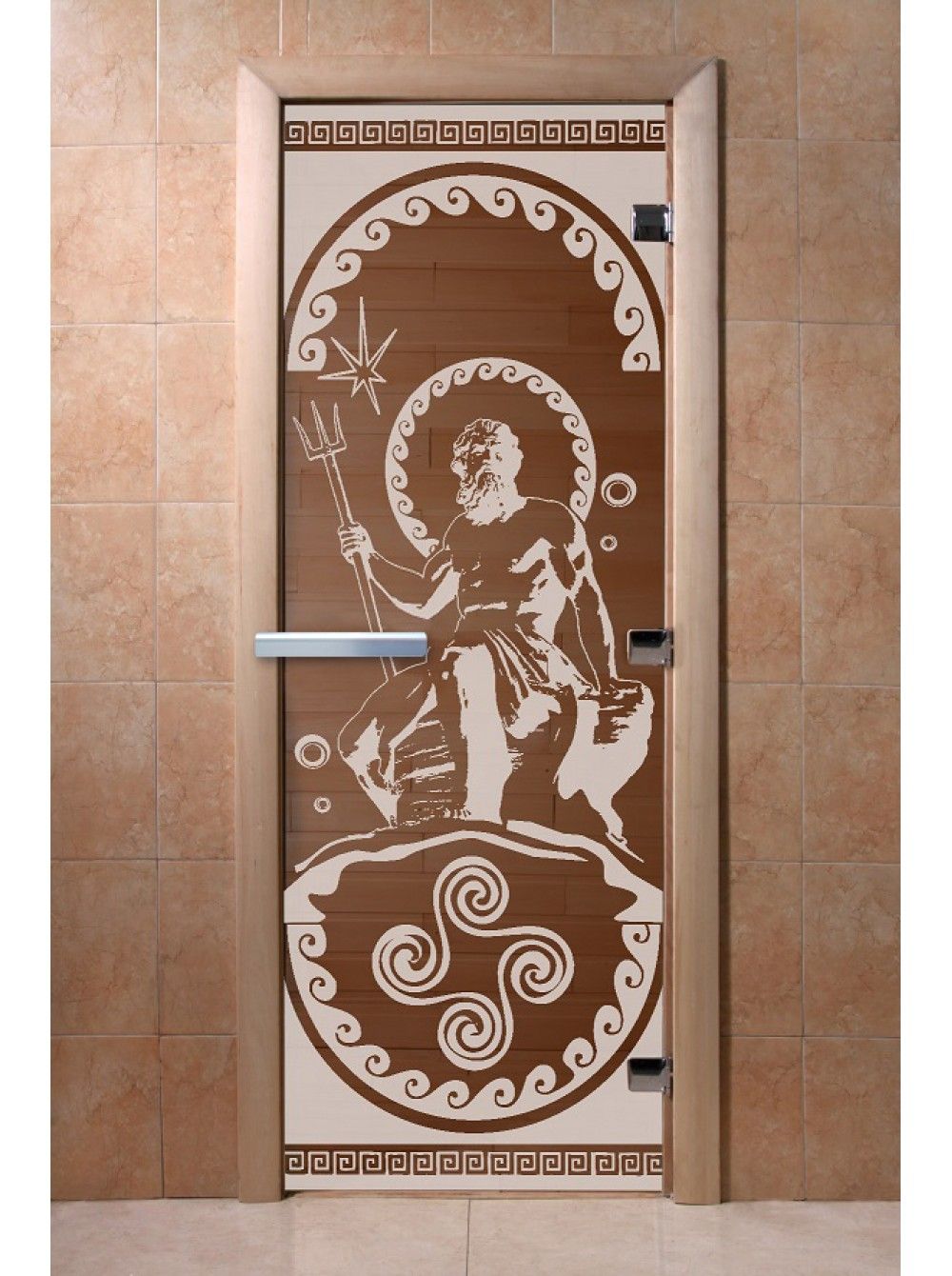Дверь для бани и сауны Doorwood "Посейдон бронза"