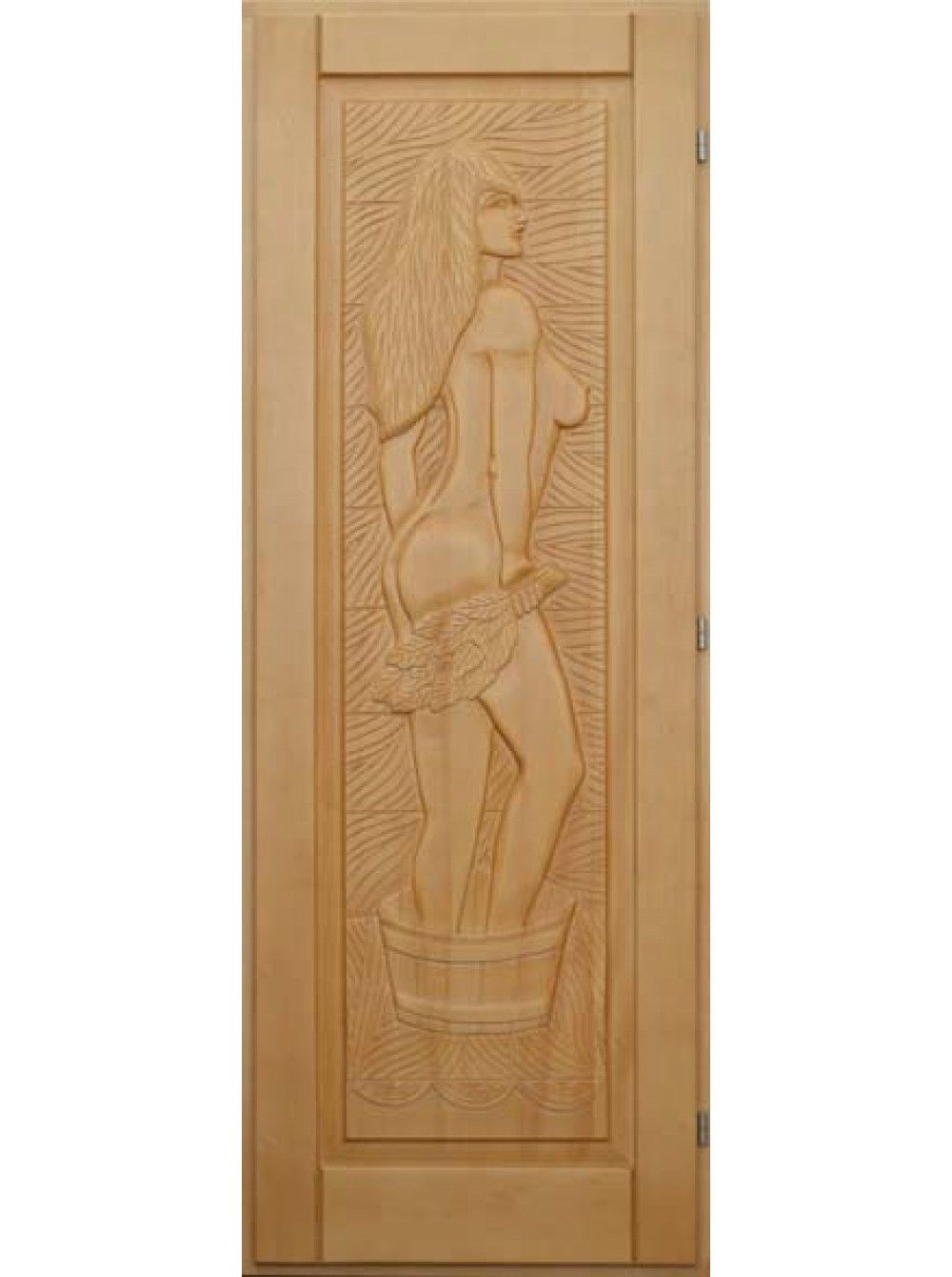Дверь для бани и сауны Doorwood "Девушка" кавказская липа