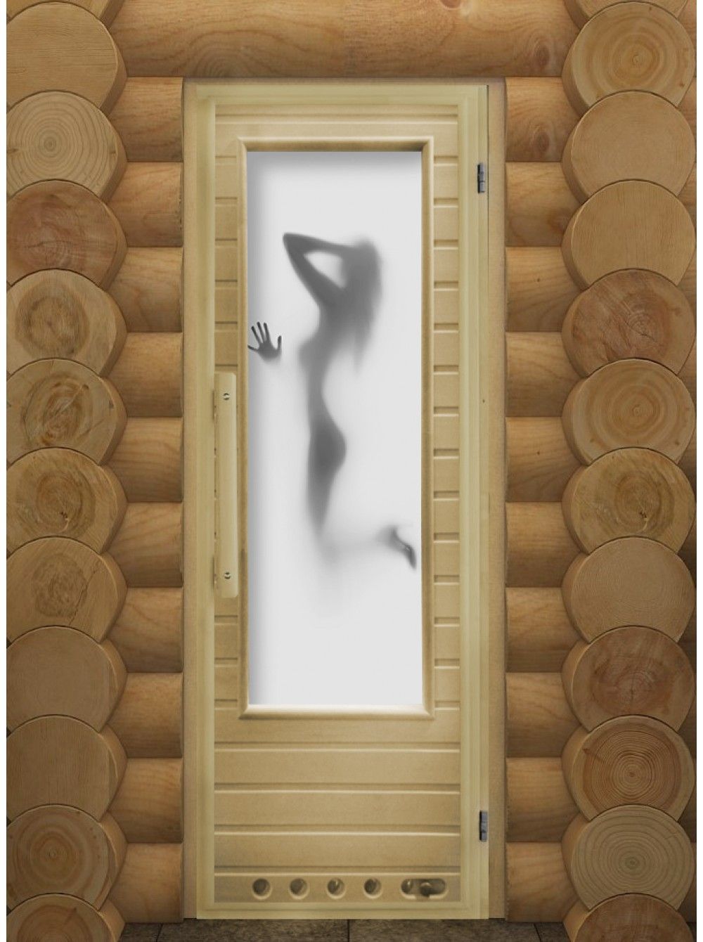 Дверь для бани и сауны Doorwood "Элит Искушение" с Фотопечатью