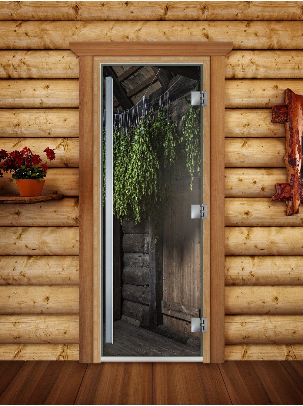 Дверь для бани и сауны Doorwood Престиж Фотопечать А002
