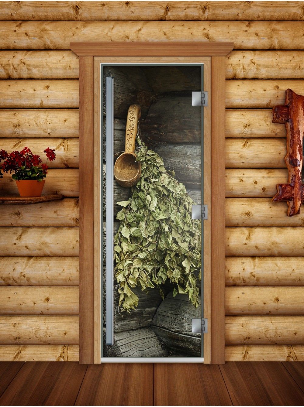 Дверь для бани и сауны Doorwood Престиж Фотопечать А003
