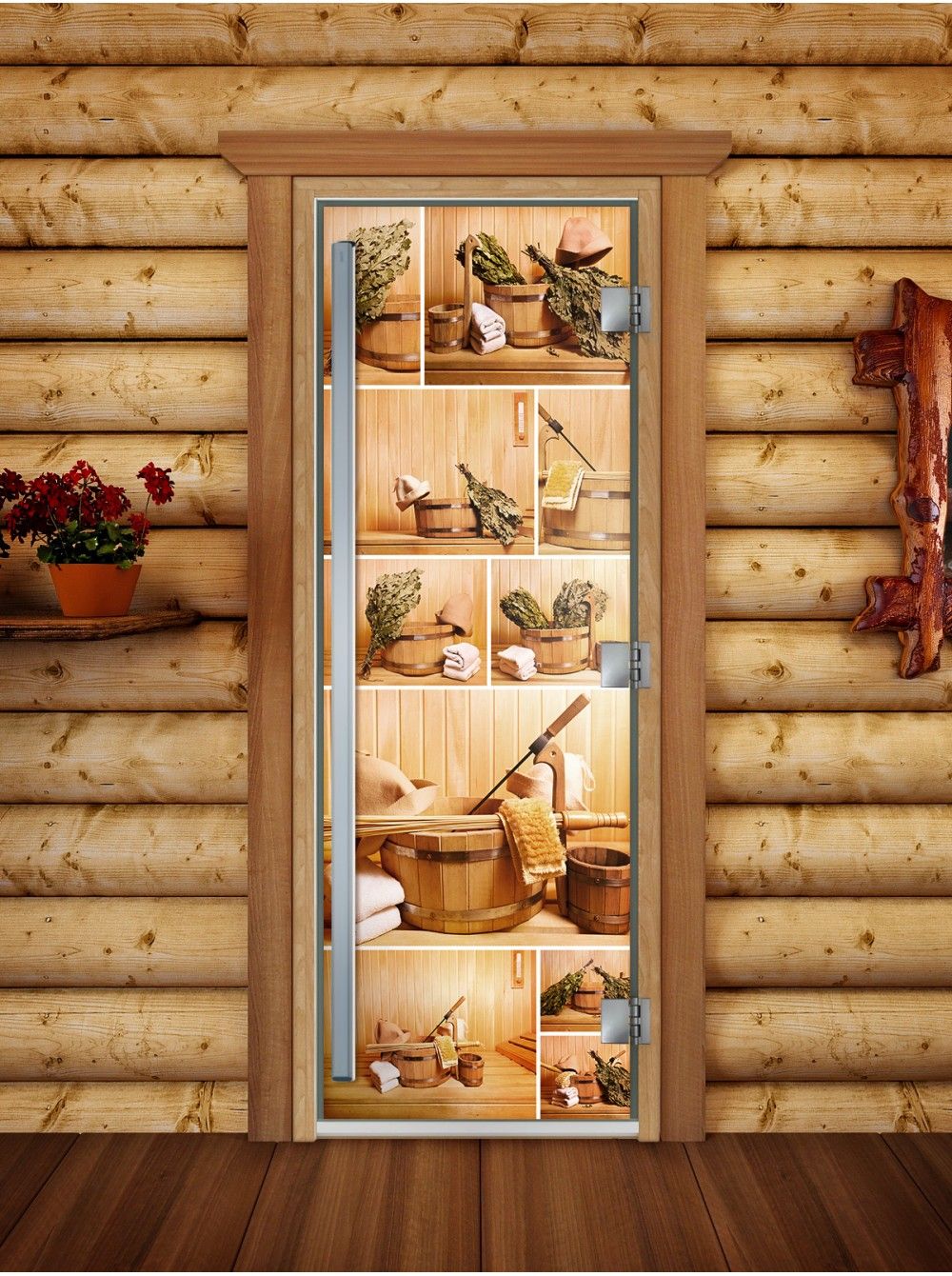 Дверь для бани и сауны Doorwood Престиж Фотопечать А005