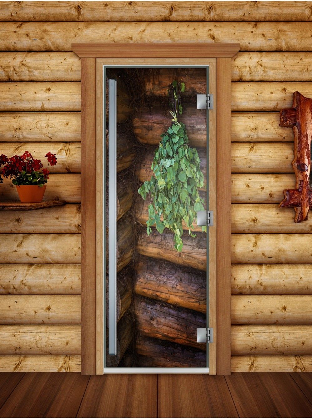 Дверь для бани и сауны Doorwood Престиж Фотопечать А007