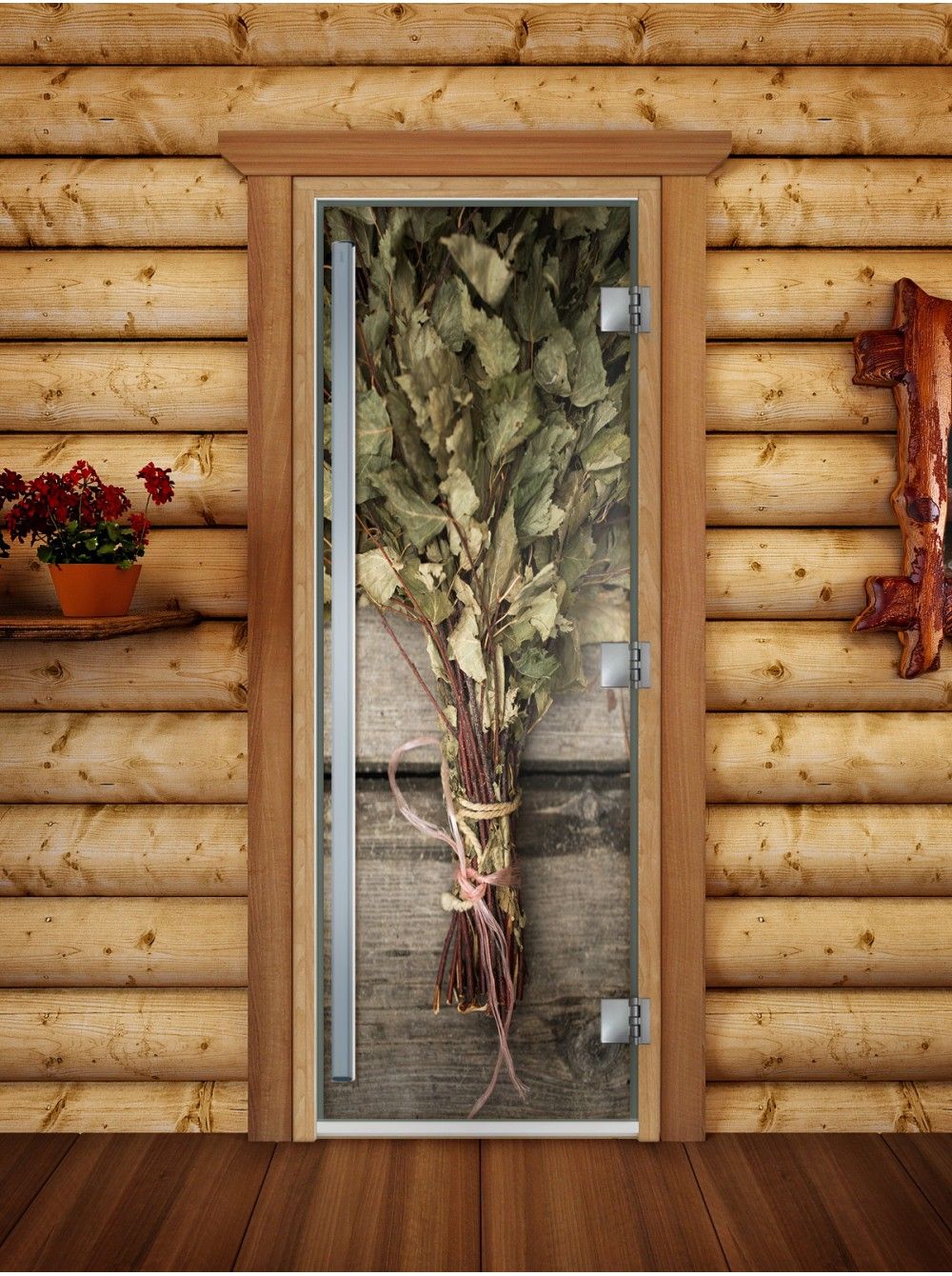 Дверь для бани и сауны Doorwood Престиж Фотопечать А011
