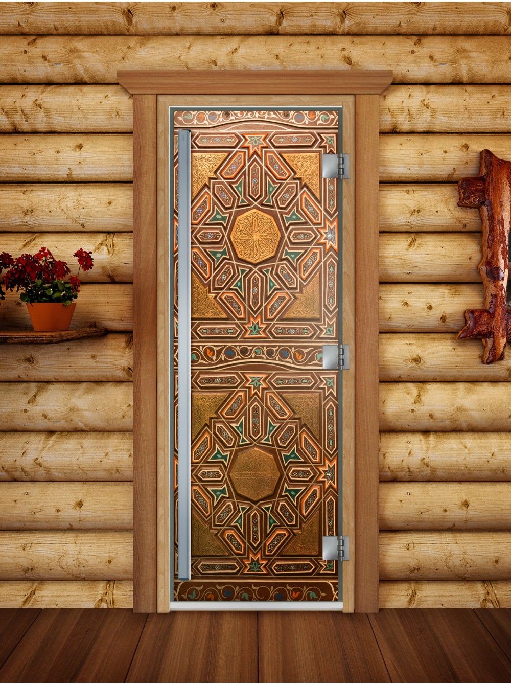 Дверь для бани и сауны Doorwood Престиж Фотопечать А022