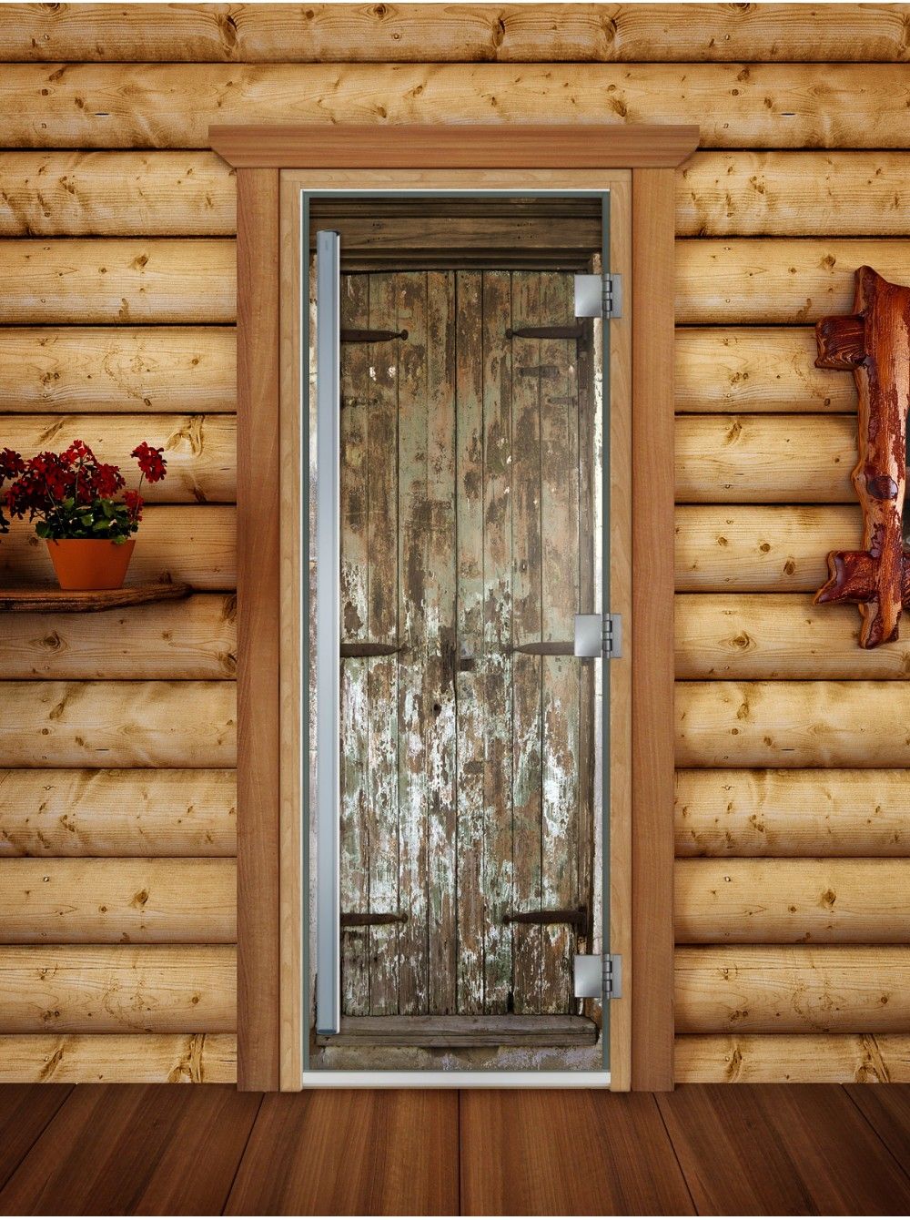 Дверь для бани и сауны Doorwood Престиж Фотопечать А028