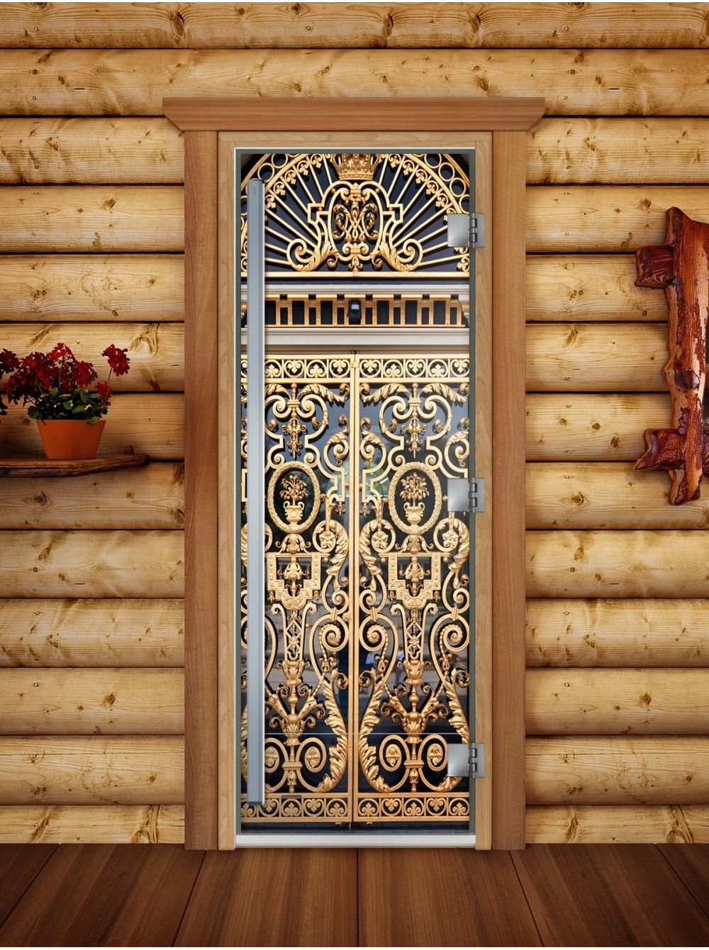Дверь для бани и сауны Doorwood Престиж Фотопечать А029