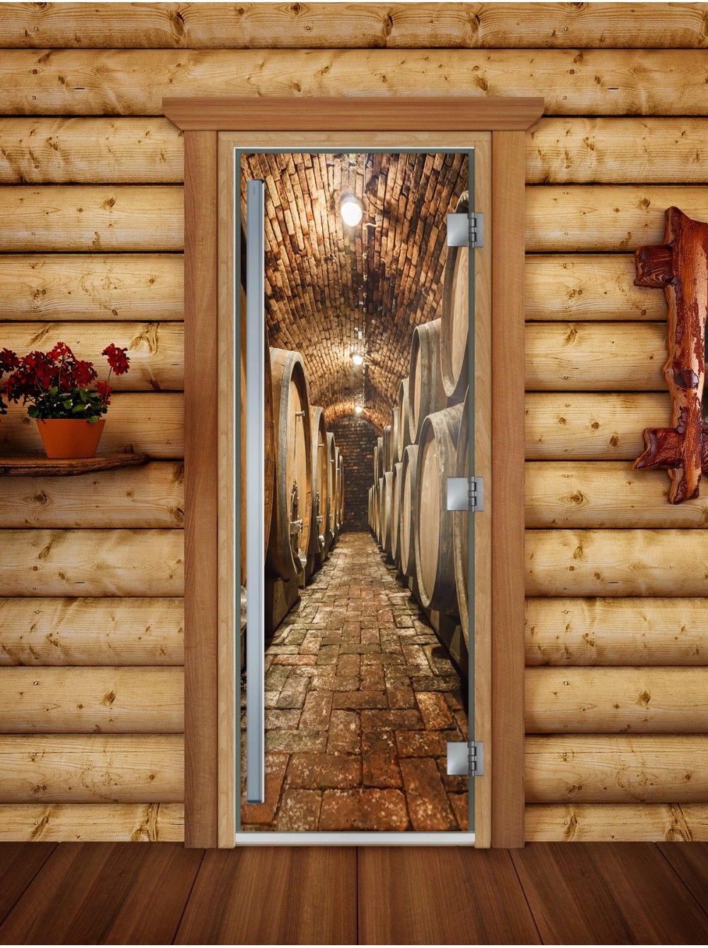 Дверь для бани и сауны Doorwood Престиж Фотопечать А034