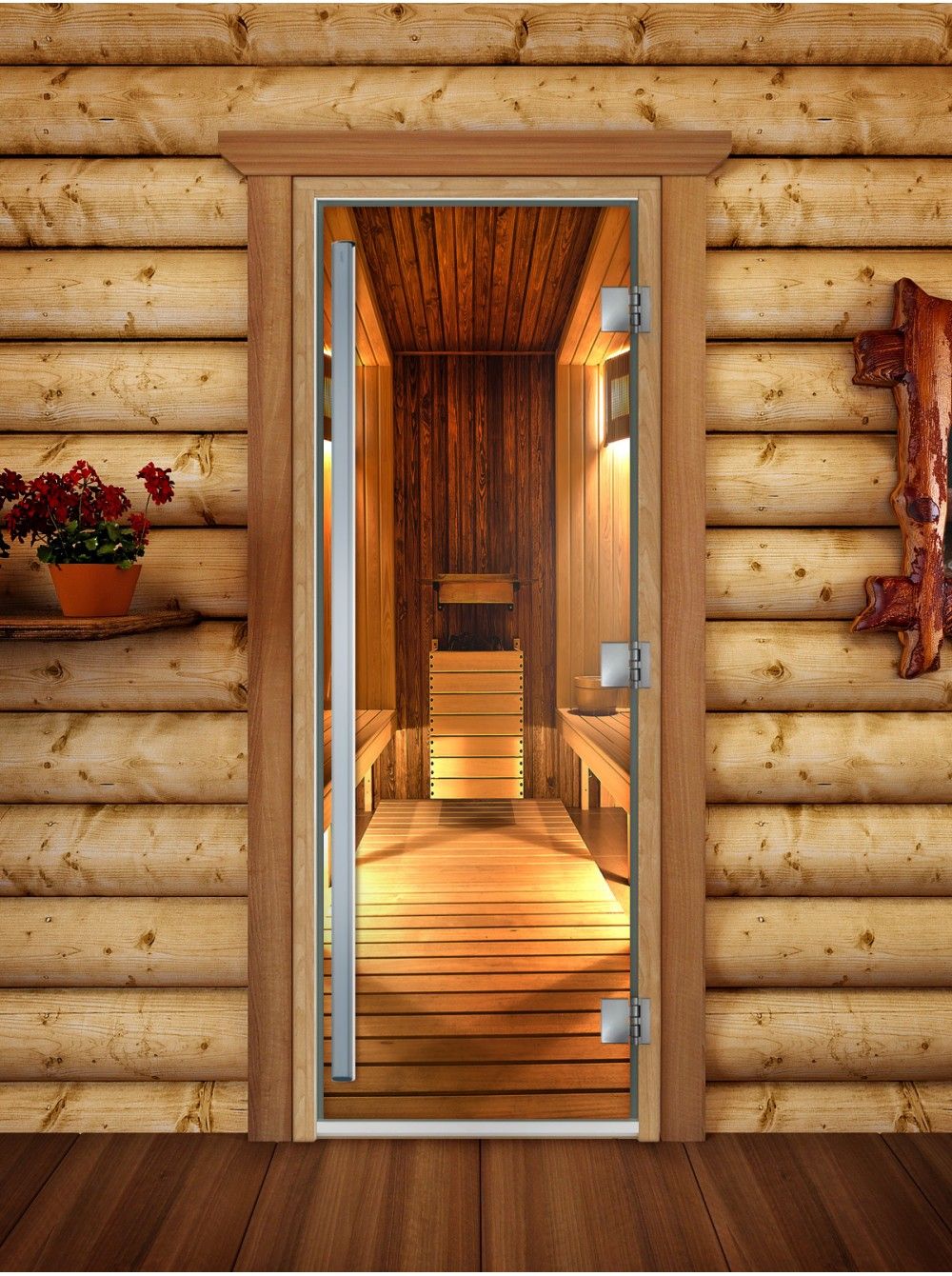 Дверь для бани и сауны Doorwood Престиж Фотопечать А036