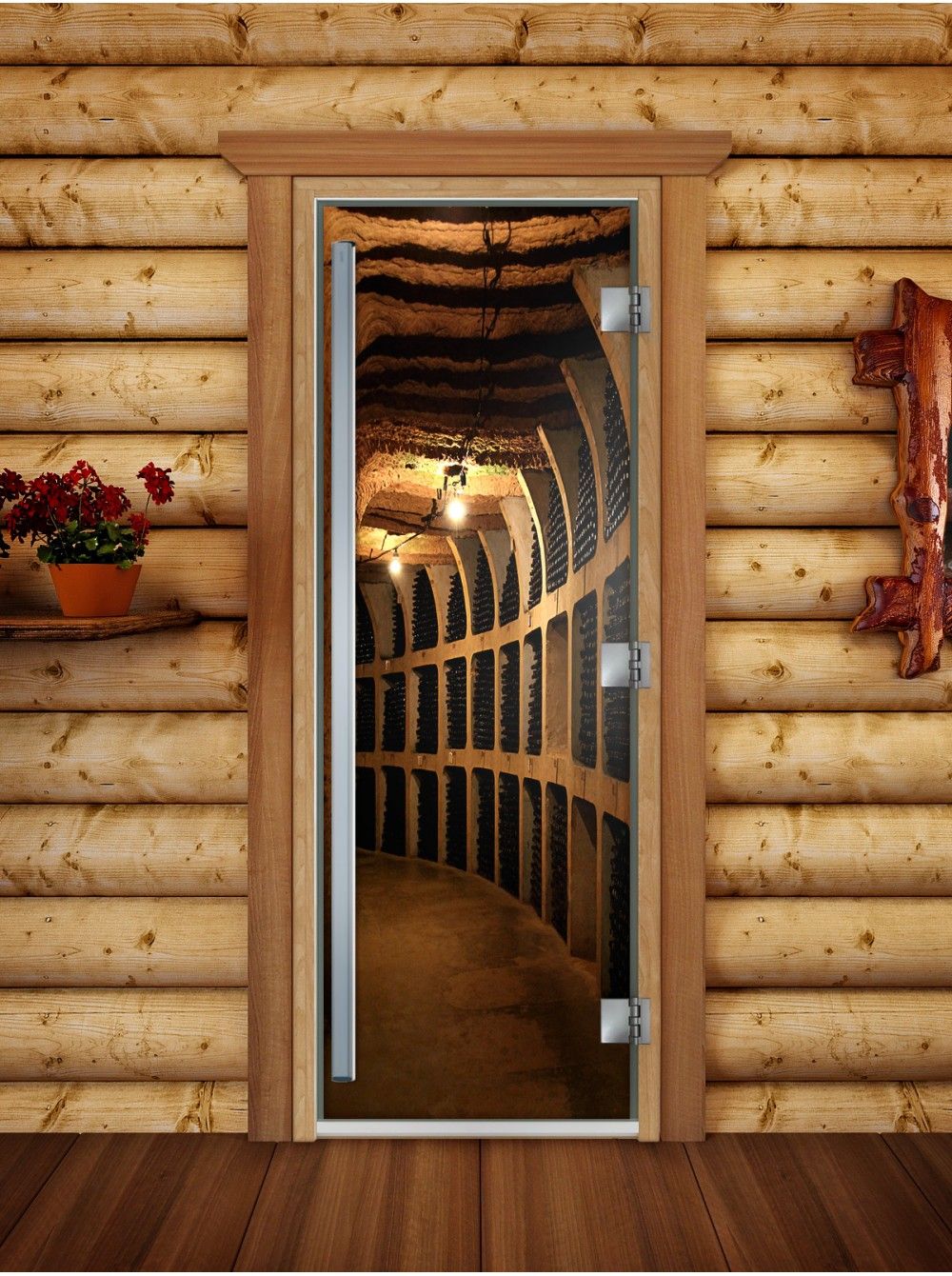 Дверь для бани и сауны Doorwood Престиж Фотопечать А037
