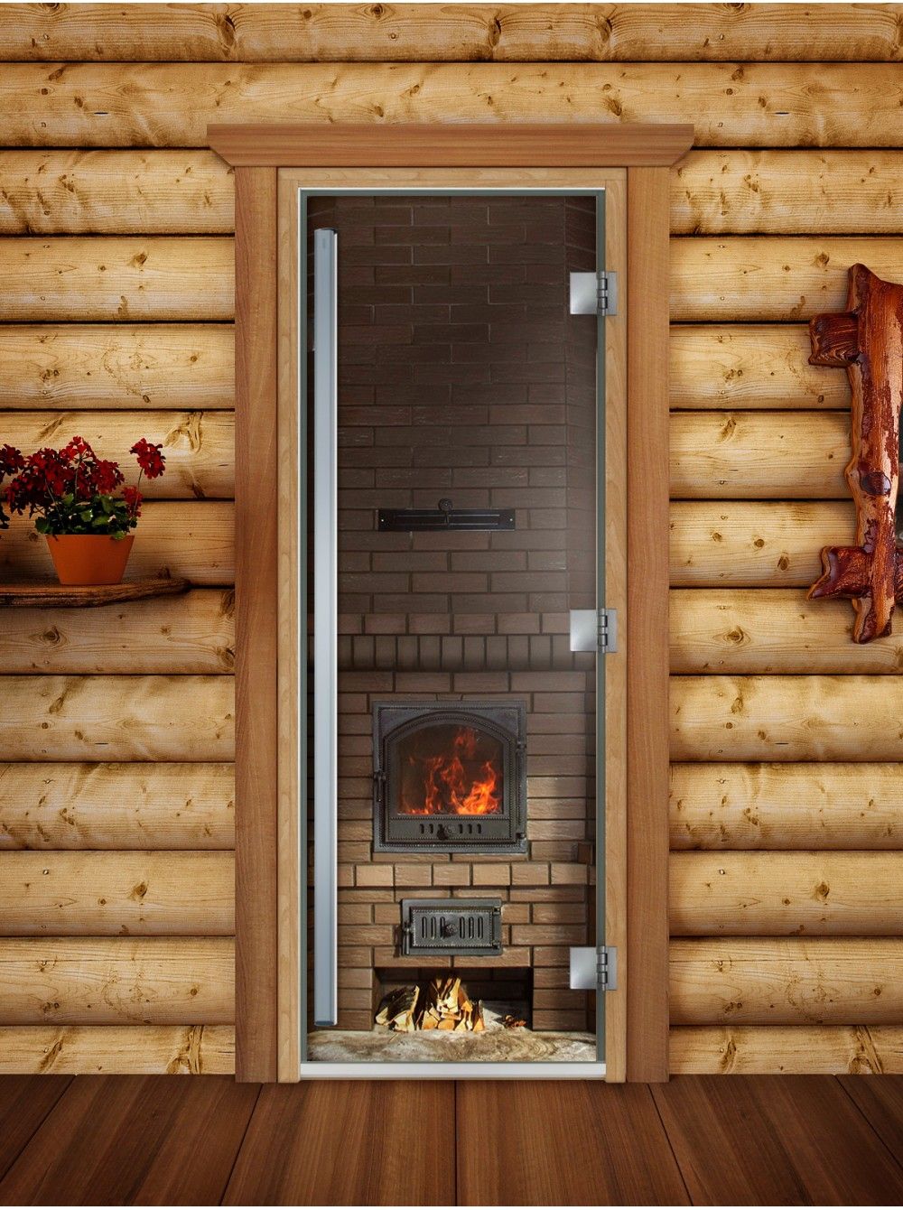 Дверь для бани и сауны Doorwood Престиж Фотопечать А040