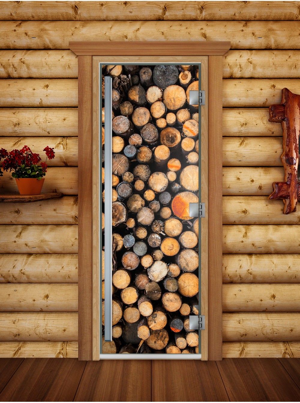 Дверь для бани и сауны Doorwood Престиж Фотопечать А045
