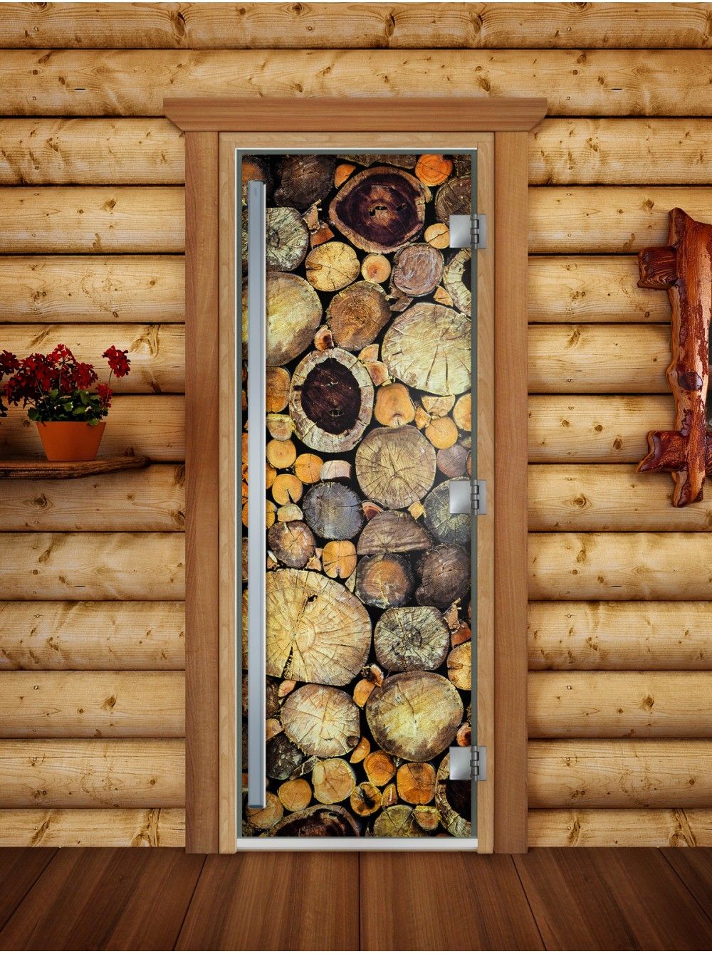 Дверь для бани и сауны Doorwood Престиж Фотопечать А047