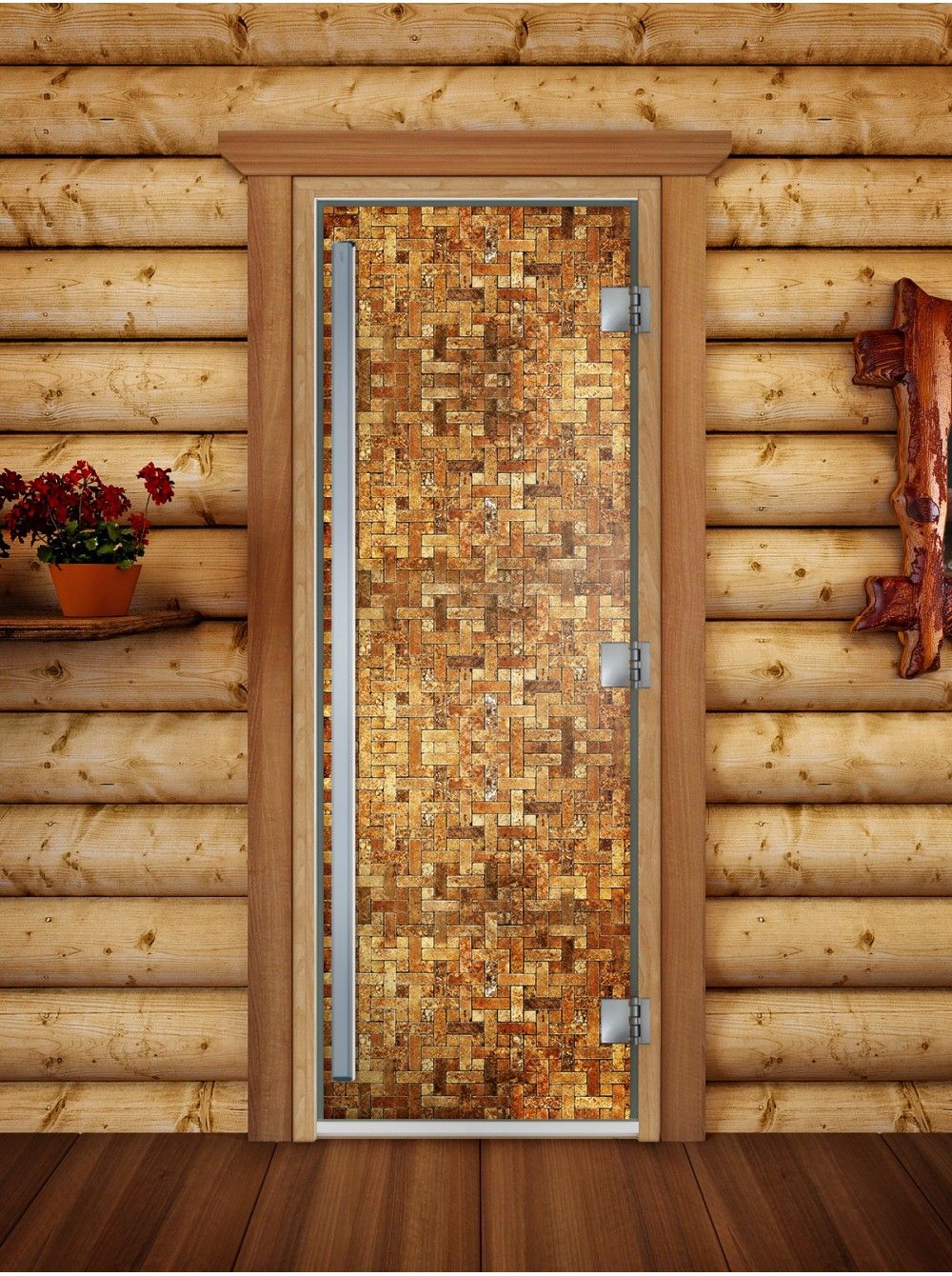Дверь для бани и сауны Doorwood Престиж Фотопечать А054
