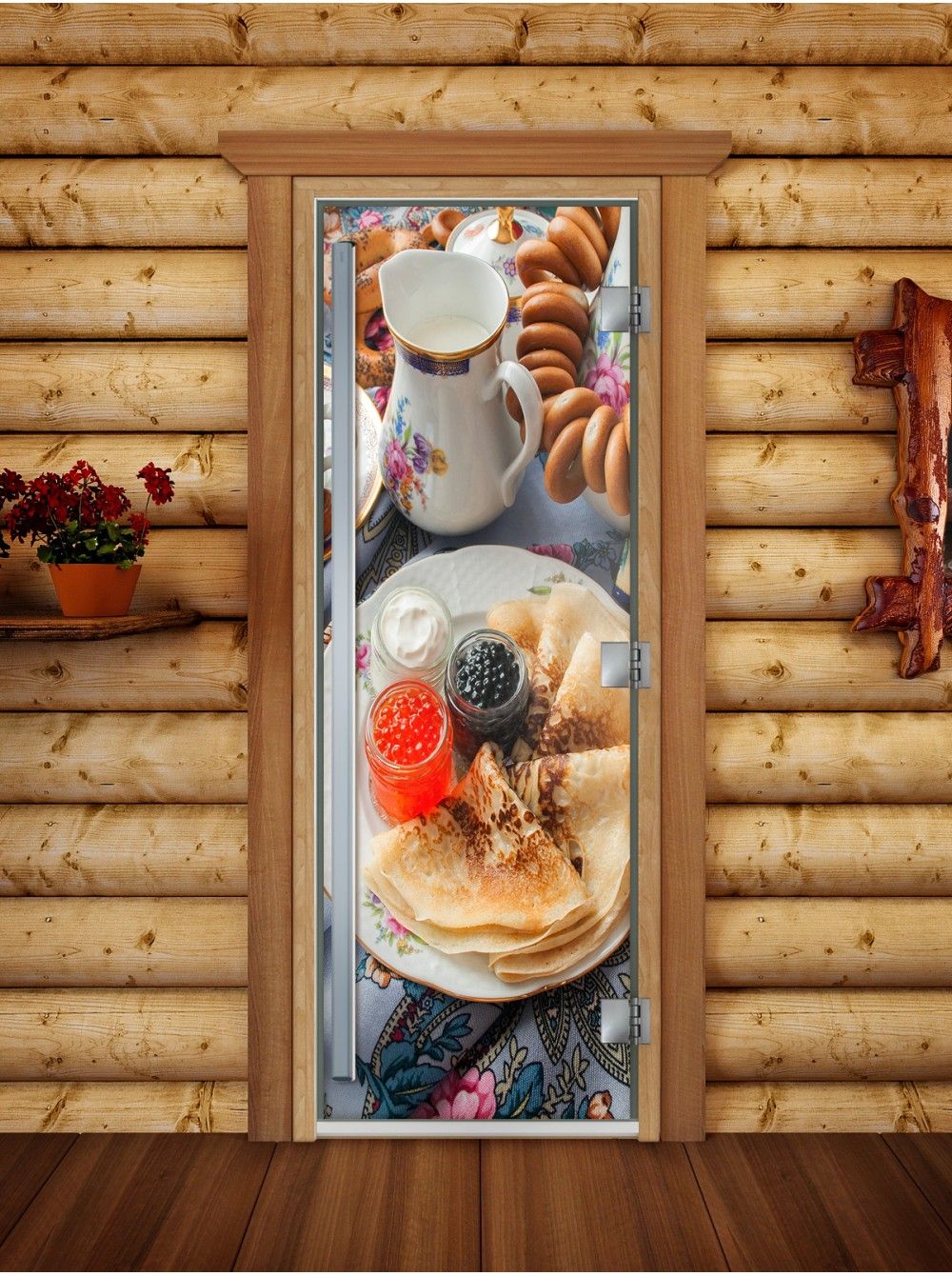 Дверь для бани и сауны Doorwood Престиж Фотопечать А059