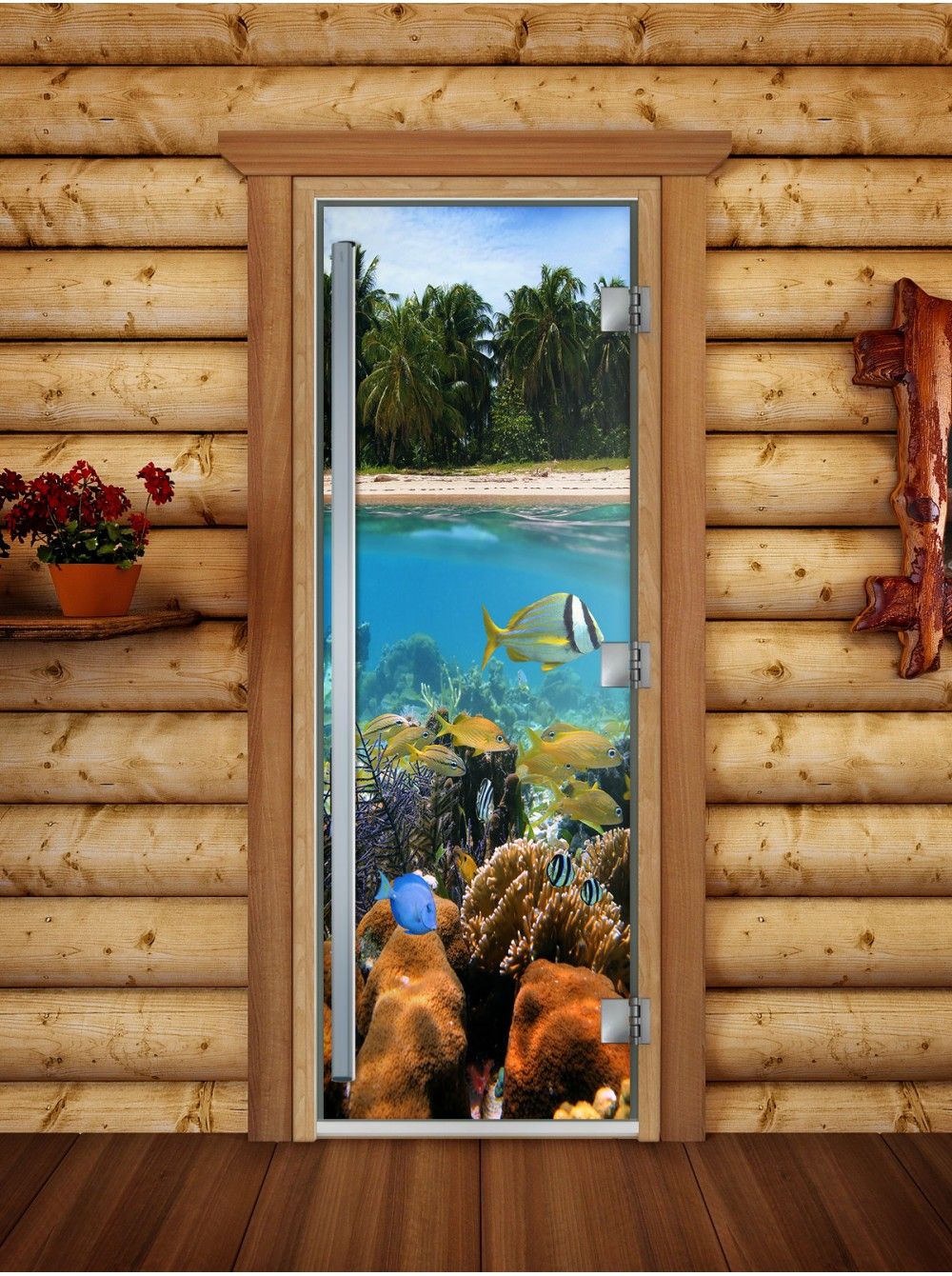 Дверь для бани и сауны Doorwood Престиж Фотопечать А067