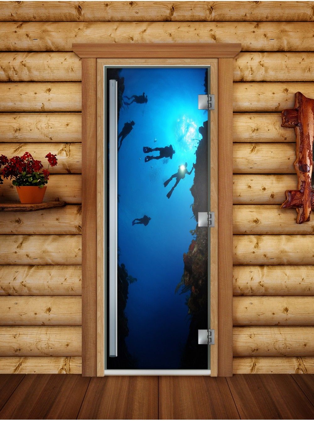 Дверь для бани и сауны Doorwood Престиж Фотопечать А069