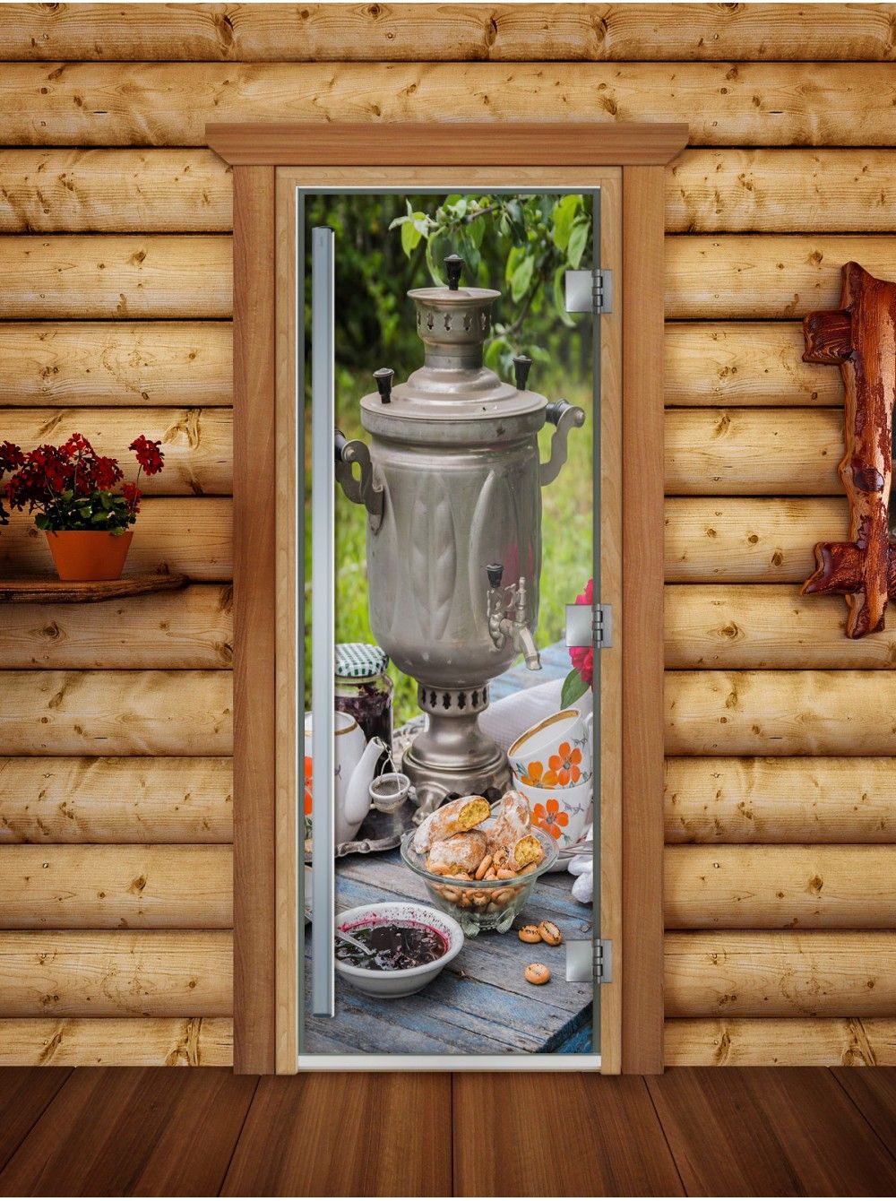Дверь для бани и сауны Doorwood Престиж Фотопечать А077