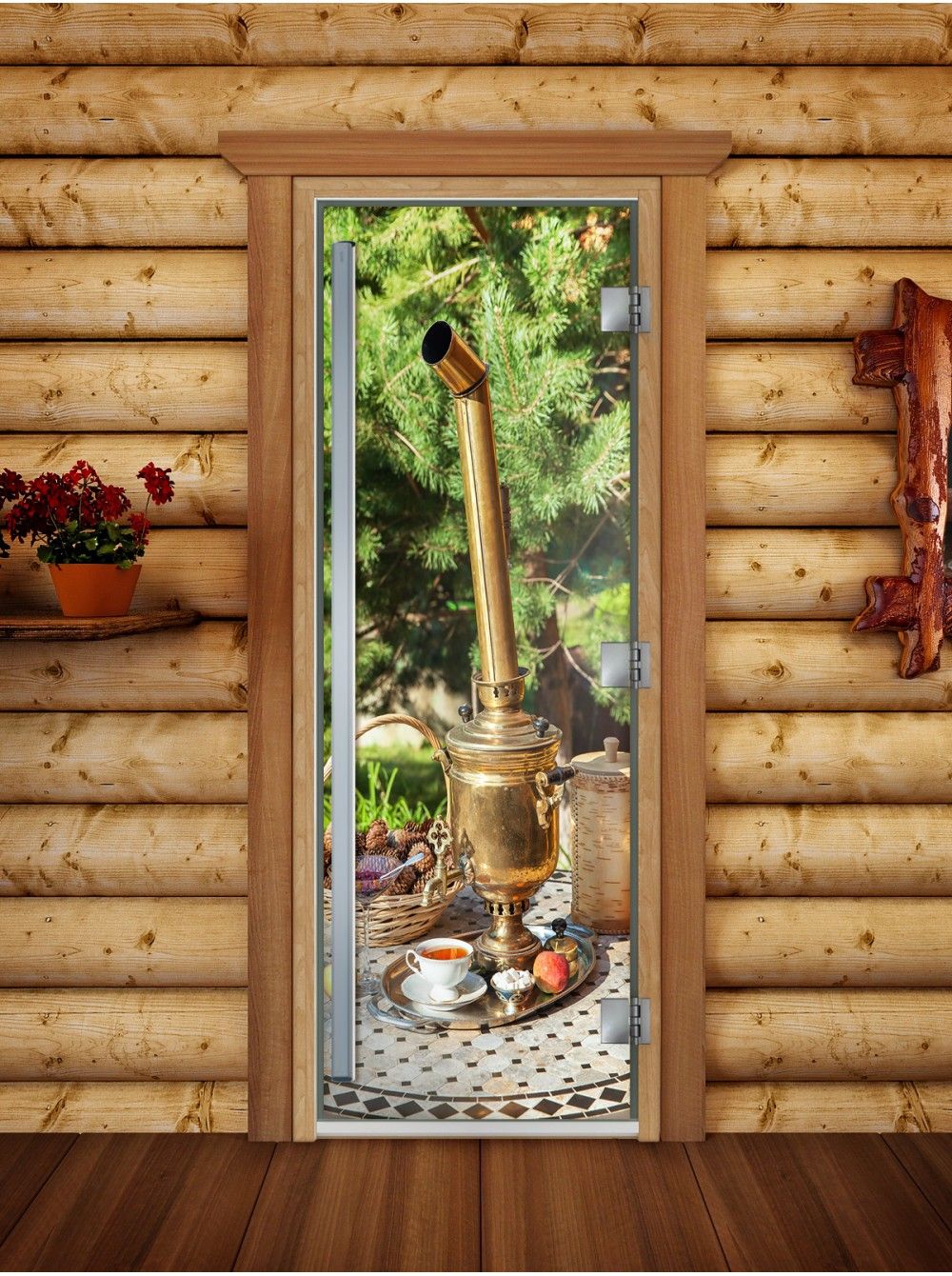 Дверь для бани и сауны Doorwood Престиж Фотопечать А078