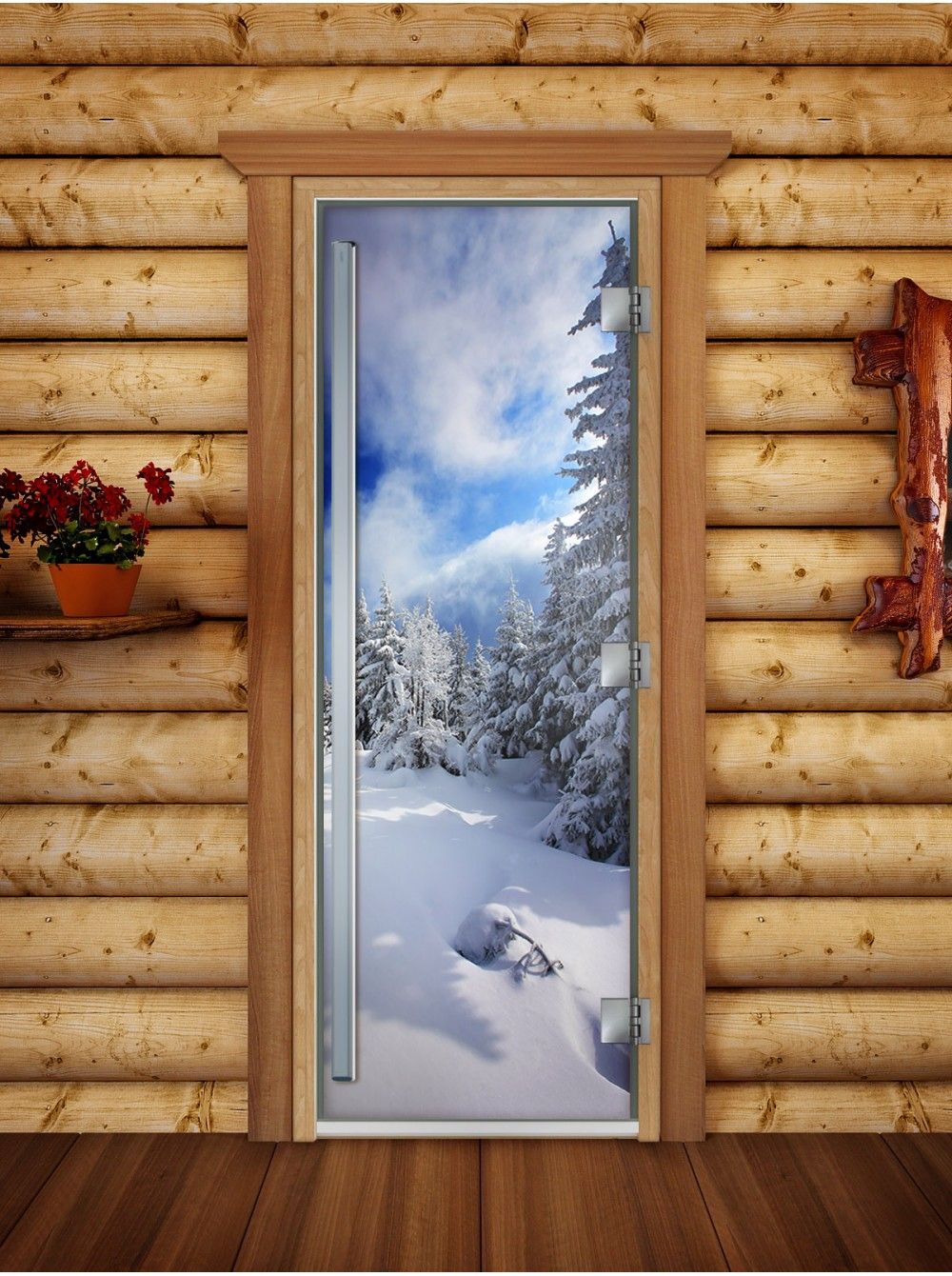 Дверь для бани и сауны Doorwood Престиж Фотопечать А081