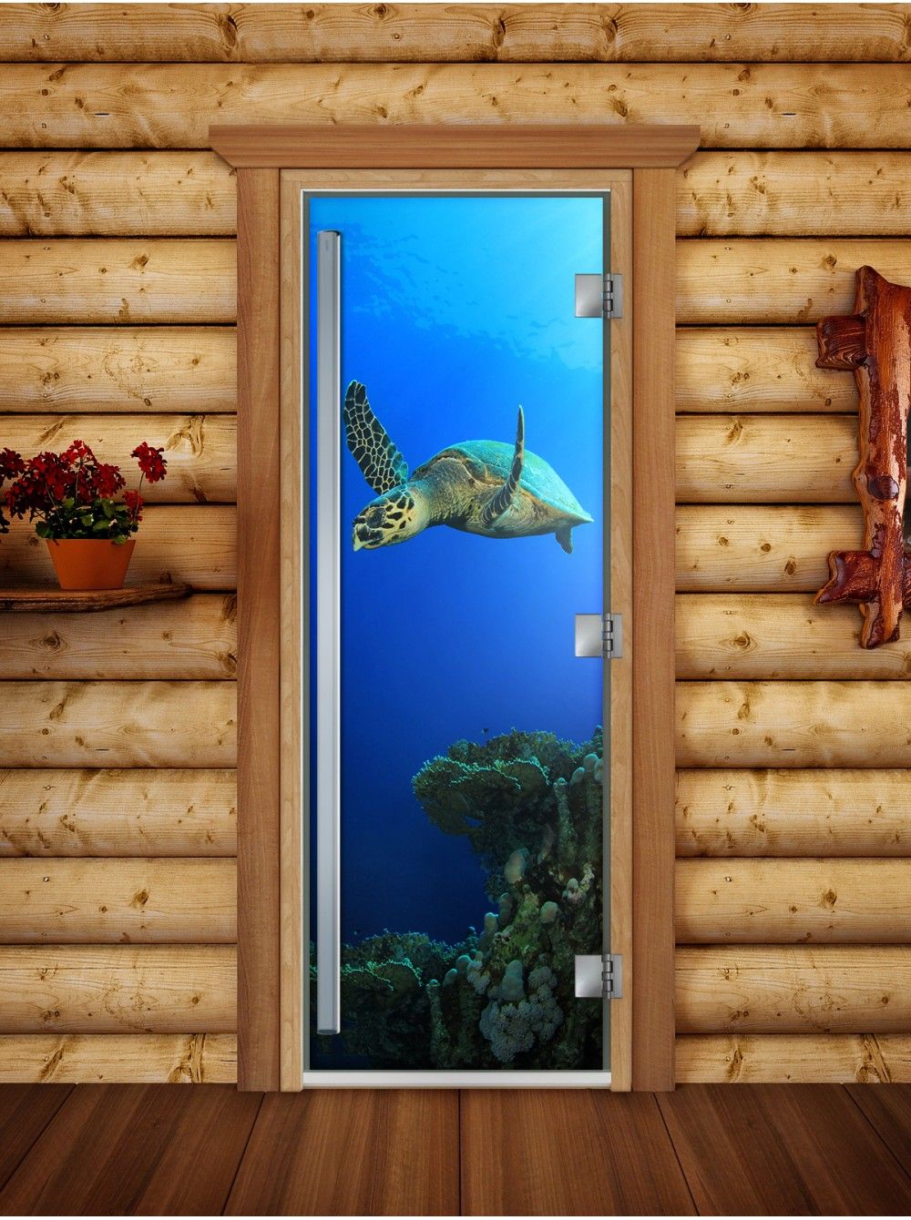 Дверь для бани и сауны Doorwood Престиж Фотопечать А086