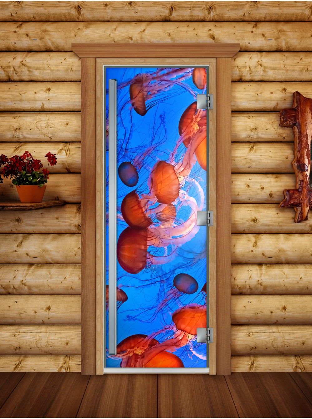 Дверь для бани и сауны Doorwood Престиж Фотопечать А088