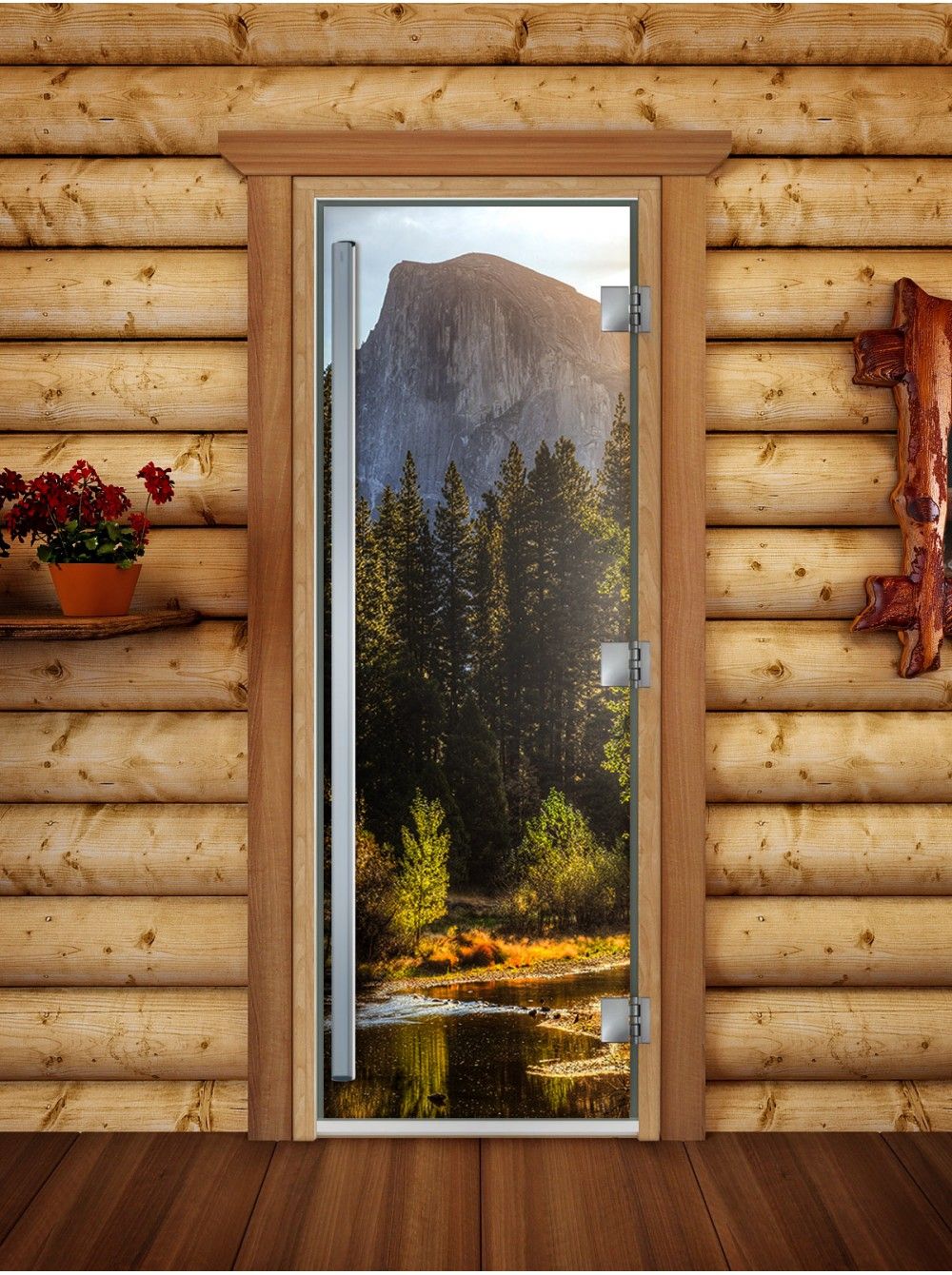 Дверь для бани и сауны Doorwood Престиж Фотопечать А090