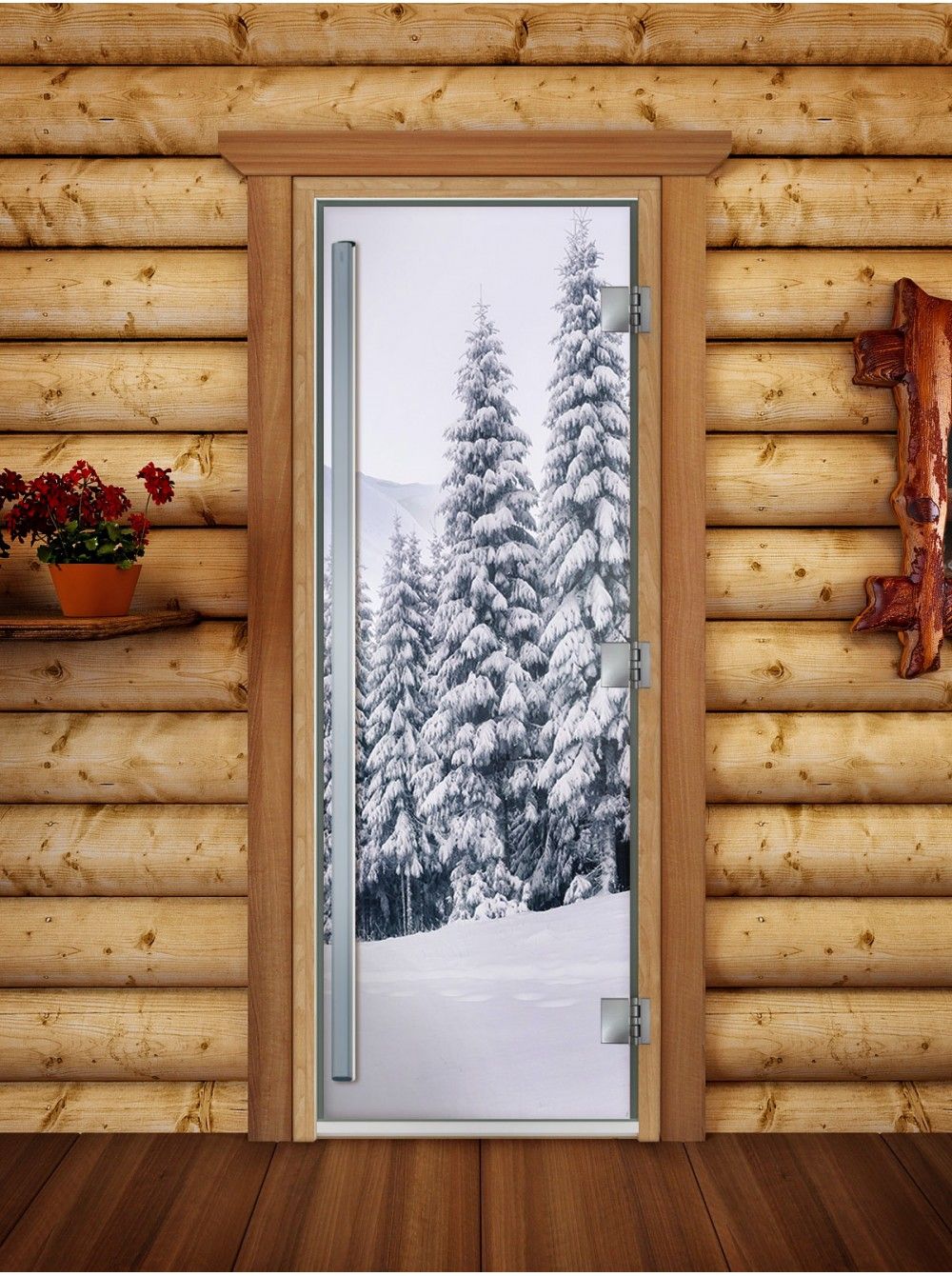 Дверь для бани и сауны Doorwood Престиж Фотопечать А091