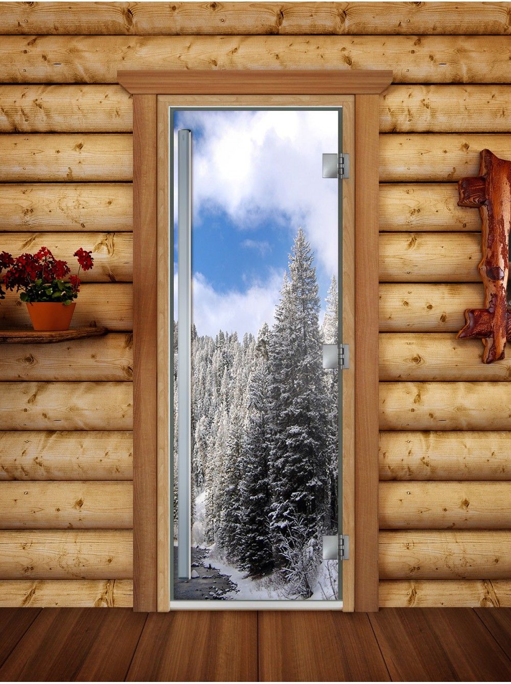 Дверь для бани и сауны Doorwood Престиж Фотопечать А095