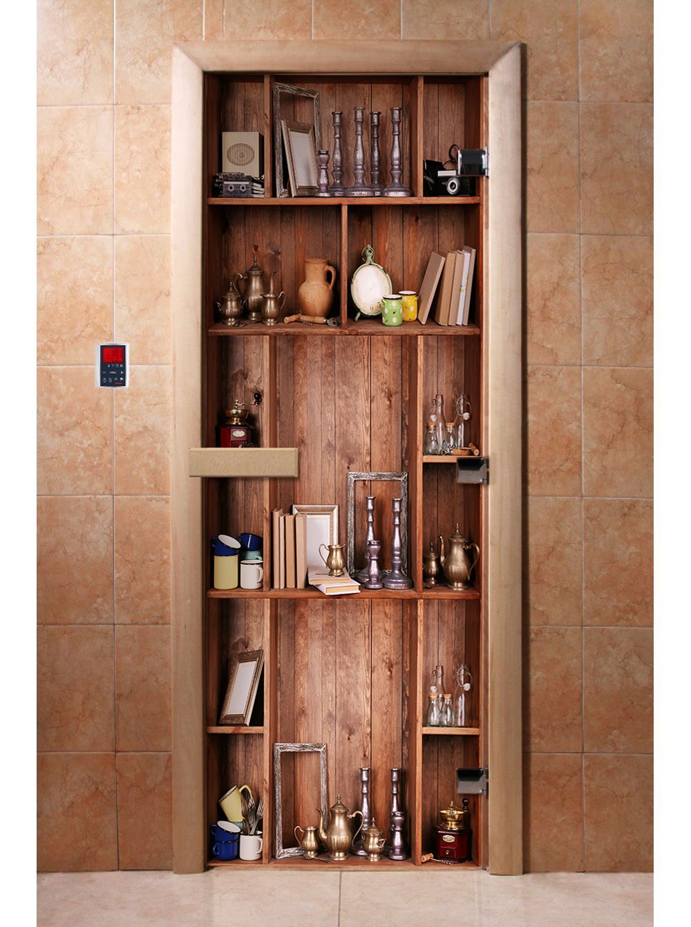 Дверь для бани и сауны Doorwood с фотопечатью A006