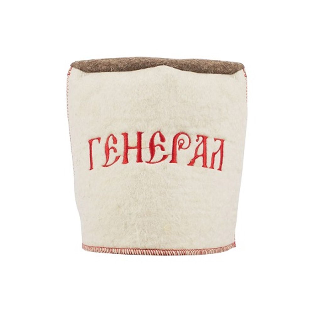 Шапка Кубанка "ГЕНЕРАЛ" серая для бани и сауны