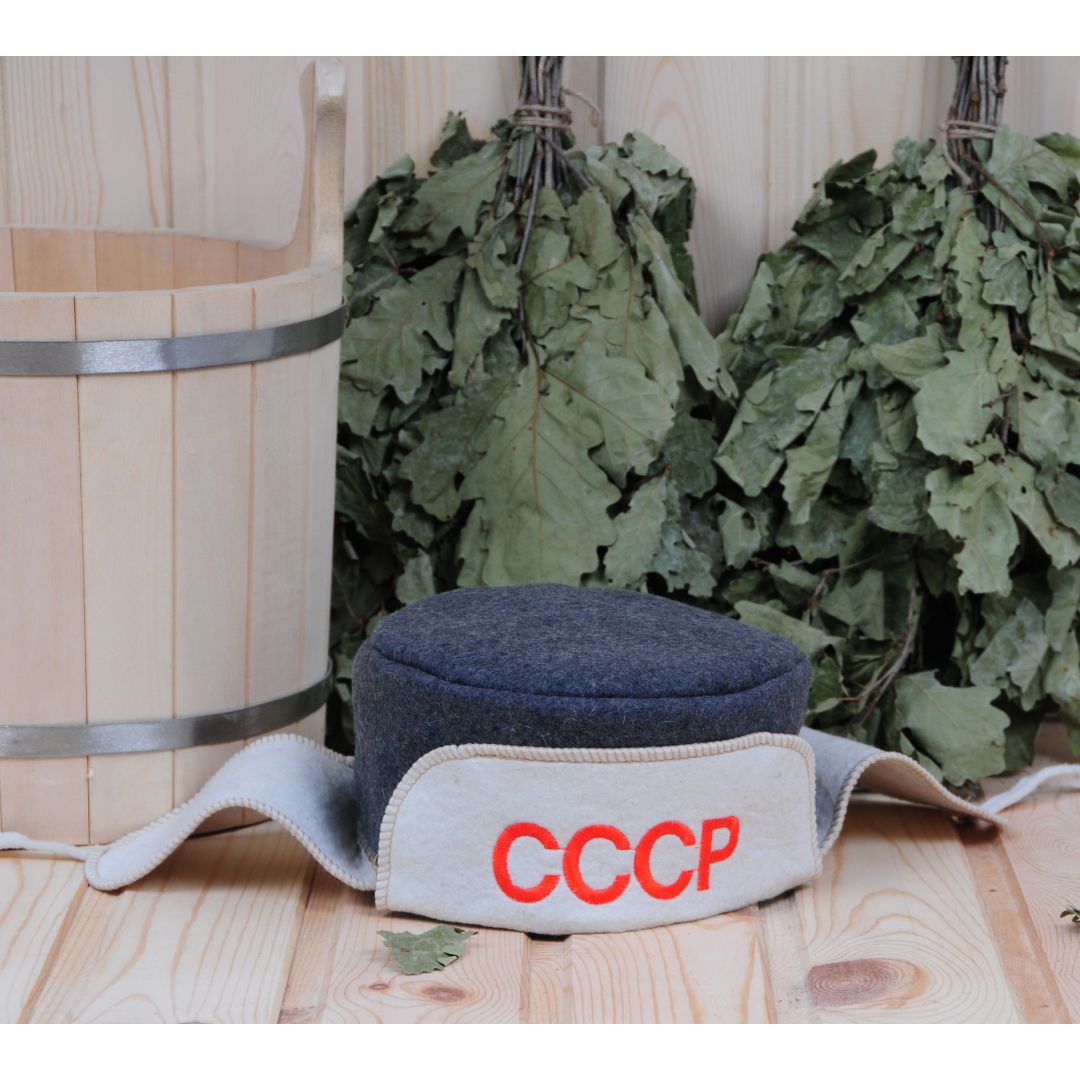 Ушанка "СССР" для бани