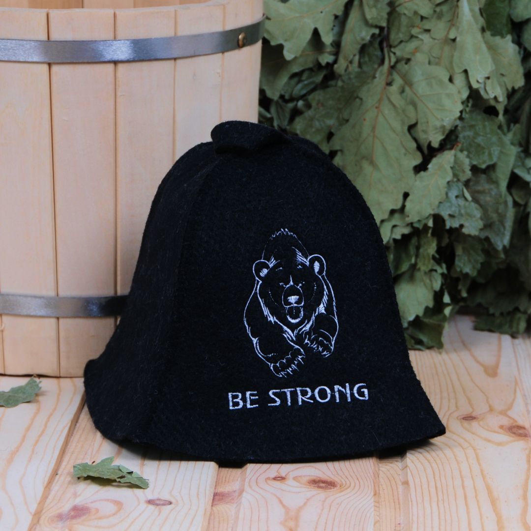 Шапка "Be strong" для бани