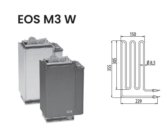 Нагревательный элемент ТЭН для электрической печи EOS M3 W
