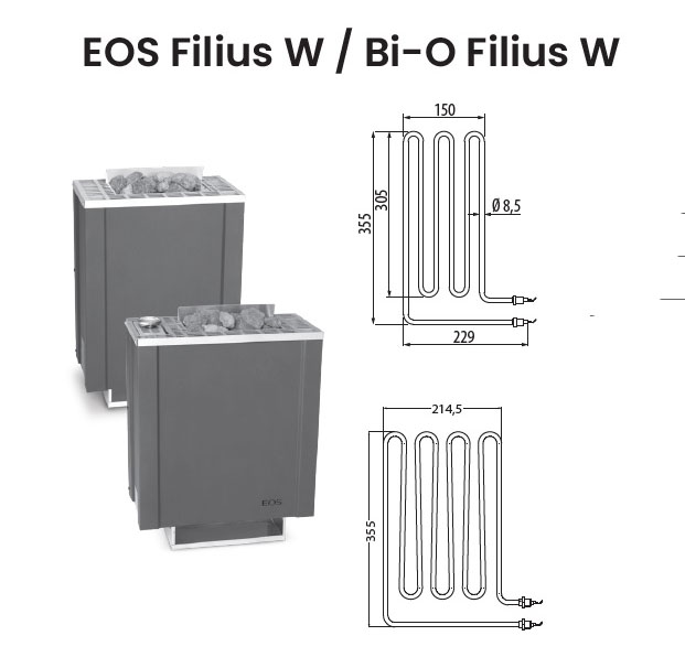 Нагревательный элемент ТЭН для электрической печи EOS Filius W / Bi-O Filius W