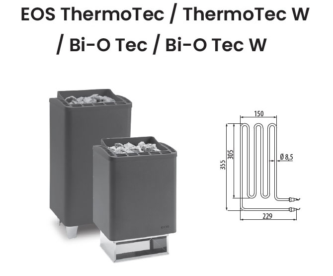 Нагревательный элемент ТЭН для электрической печи EOS EOS ThermoTec / ThermoTec W / Bi-O Tec / Bi-O Tec W