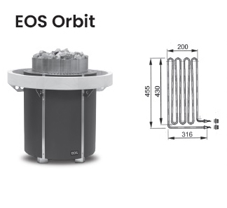 Нагревательный элемент ТЭН для электрической печи EOS Orbit