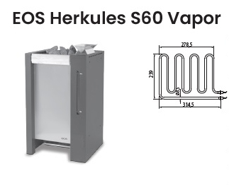 Нагревательный элемент ТЭН для электрической печи EOS Herkules S60 Vapor