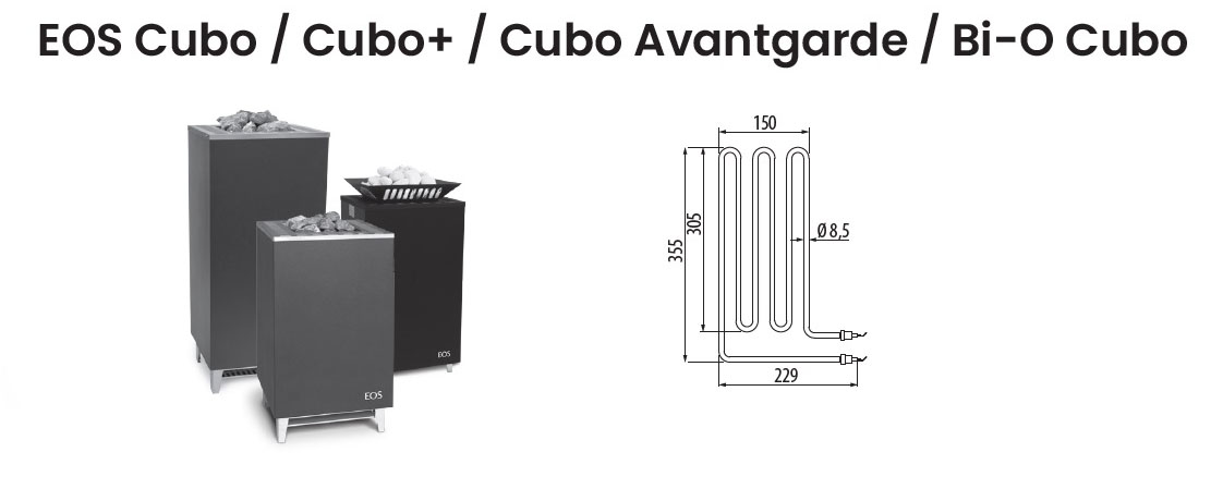 Нагревательный элемент ТЭН для электрической печи EOS EOS Cubo / Cubo+ / Cubo Avantgarde / Bi-O Cubo