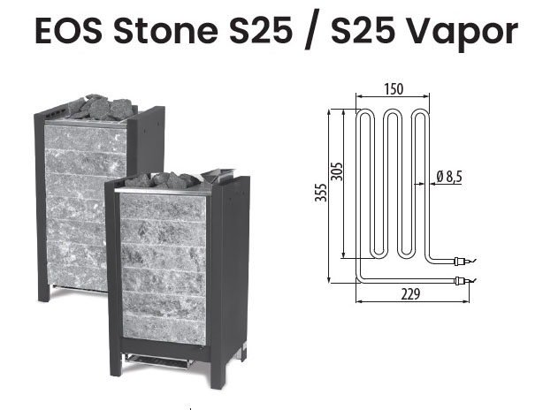 Нагревательный элемент ТЭН для электрической печи EOS Stone S25 / S25 Vapor